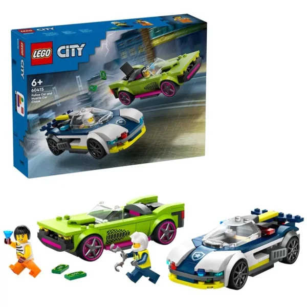 Lego City Urmarire Cu Masina De Politie Si Masina Puternica 60415 4